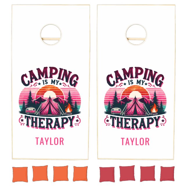 Camping Is My Therapy  Cornhole Set (Set)