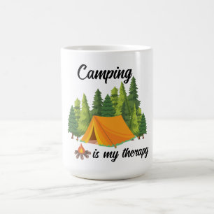 Camping is my therapy cute coffee mug