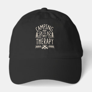 Camping is my therapy funny camper hat