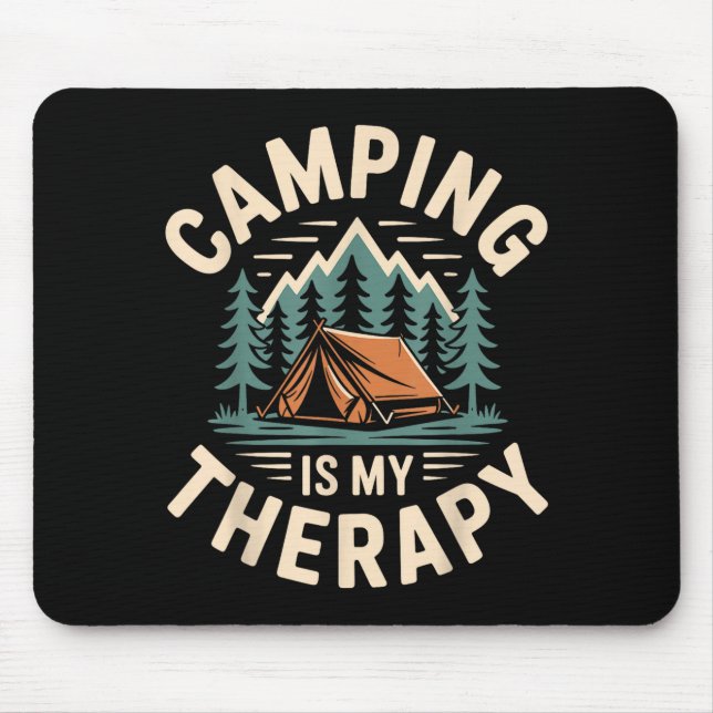 Camping is my therapy funny camper  mouse pad (Front)