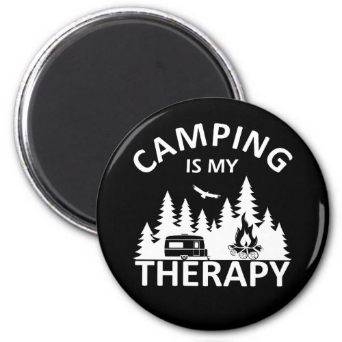 Camping is my therapy funny camper slogan magnet