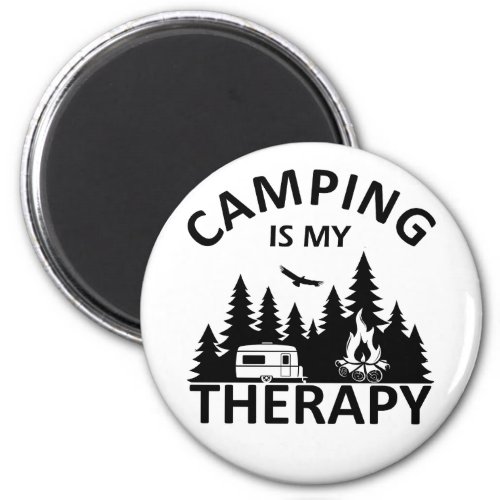 Camping is my therapy funny camper slogan magnet