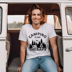 Camping is my therapy funny camper slogan T-Shirt