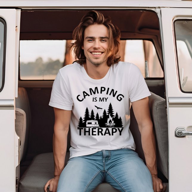 Camping is my therapy funny camper slogan T-Shirt (Creator Uploaded)