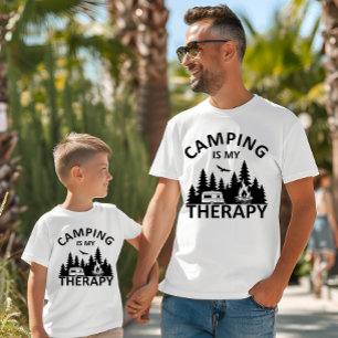 Camping is my therapy funny camper slogan T-Shirt