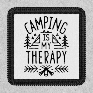 Camping is my therapy funny quotes summer camp patch