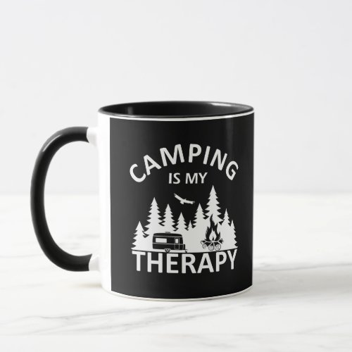 Camping is my therapy mug
