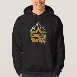 Camping is my Therapy retro vintage Hiking and Cam Hoodie