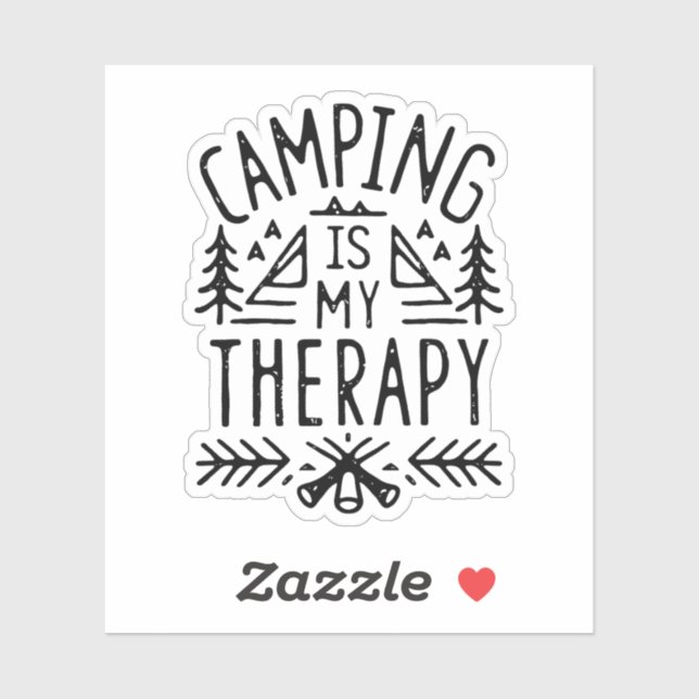 Camping is my therapy sticker (Sheet)