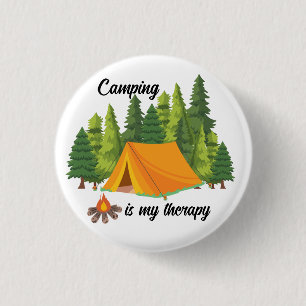 Camping is my therapy summer button