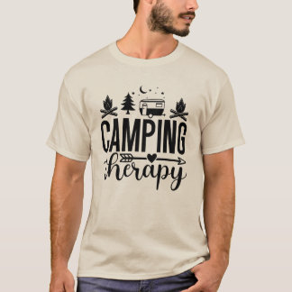 Camping Is My Therapy T-Shirt | Funny Outdoor Camp
