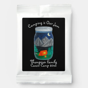 Camping is Our Jam Tent and Mountains in Jar Hot Chocolate Drink Mix