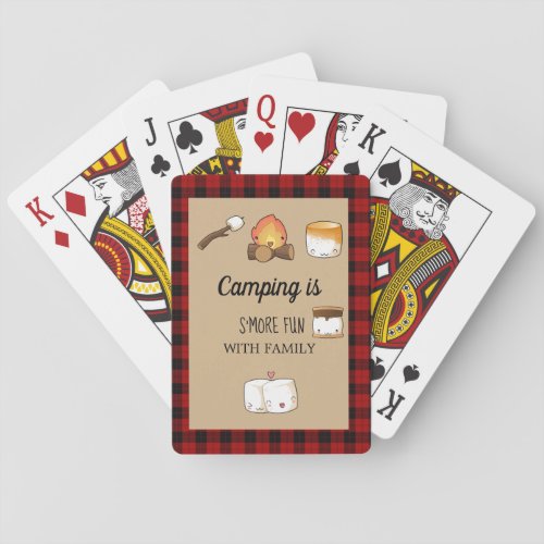 Camping Is Smore Fun Rustic Poker Cards