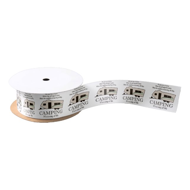 Camping: It's A Way of Life Satin Ribbon (Spool)