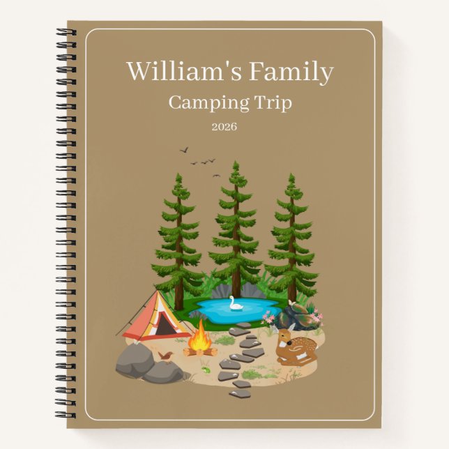 Camping Journal With Camping Illustration (Front)