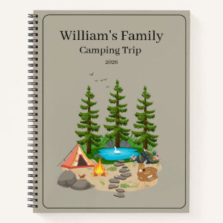 Camping Journal With Camping Illustration 