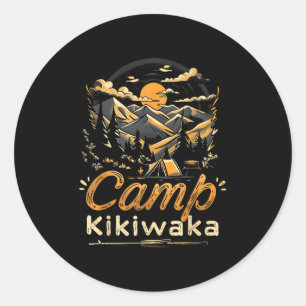 Camping Kikiwaka Camper Hike Tent Forest Mountain Classic Round Sticker