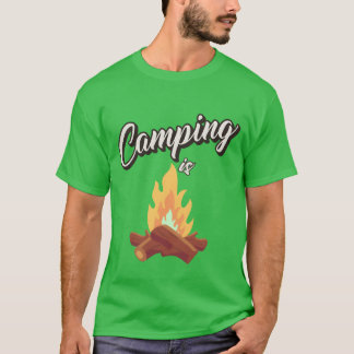 Camping lagerfeuer boy T-Shirt