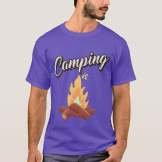 Camping lagerfeuer boy T-Shirt
