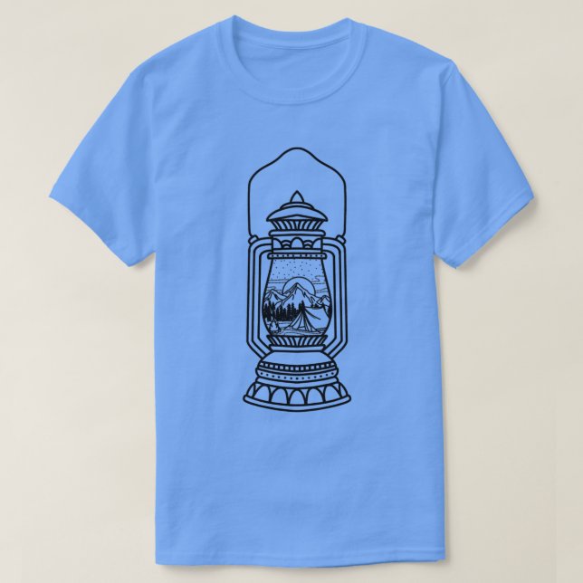 Camping Lantern T-Shirt (Design Front)