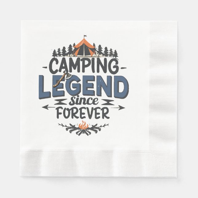 Camping Legend Since Forever Napkins (Front)