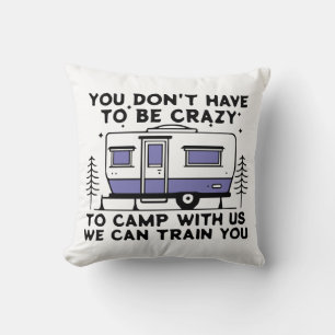 Camping Legend Since Forever Throw Pillow