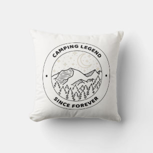 Camping Legend Since Forever  Throw Pillow