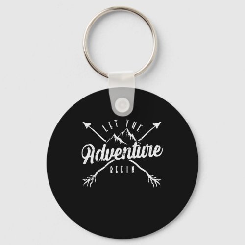 Camping Let The Adventure Begin Keychain