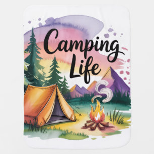 Camping Life Baby Blanket