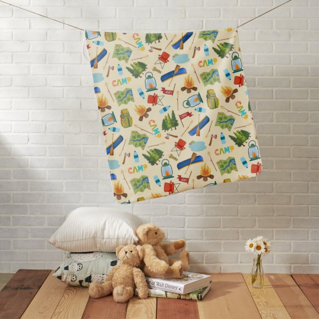 Camping Life Baby Blanket (In Situ)