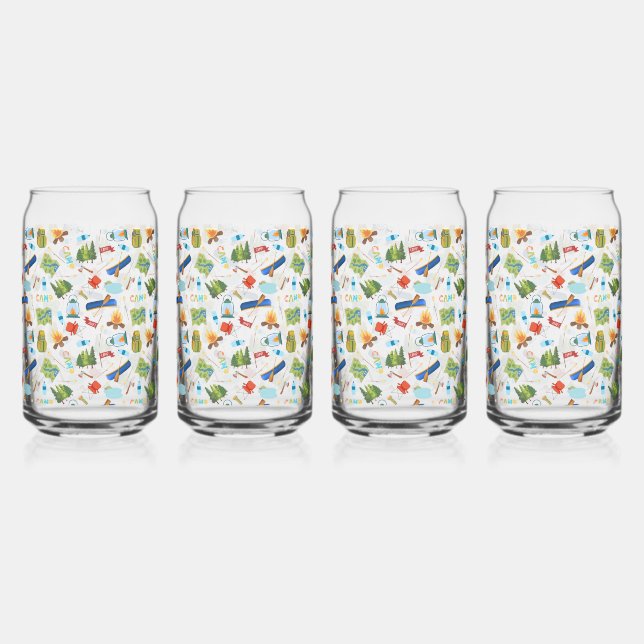 Camping Life Can Glass (Front)
