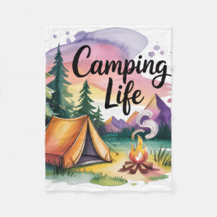 Camping Life Fleece Blanket