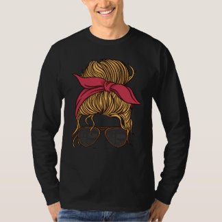 Camping Life Hair Sunglasses Cute Fun Retro T-Shirt