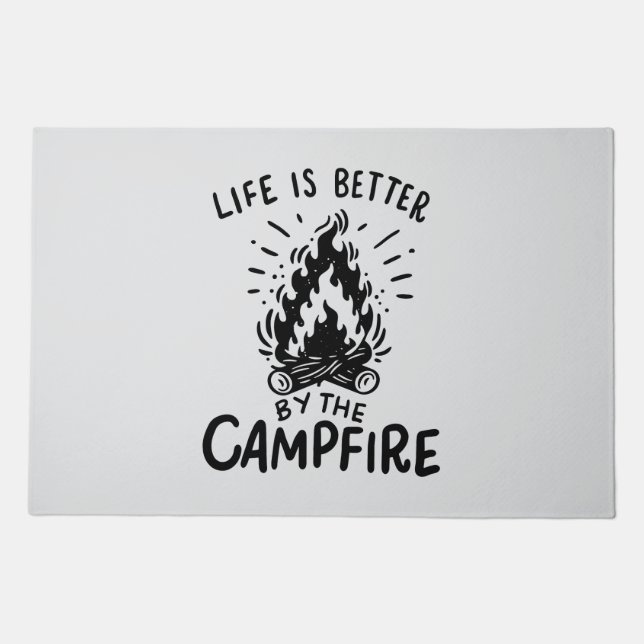 Camping - Life is better by the campfire Doormat (Front)