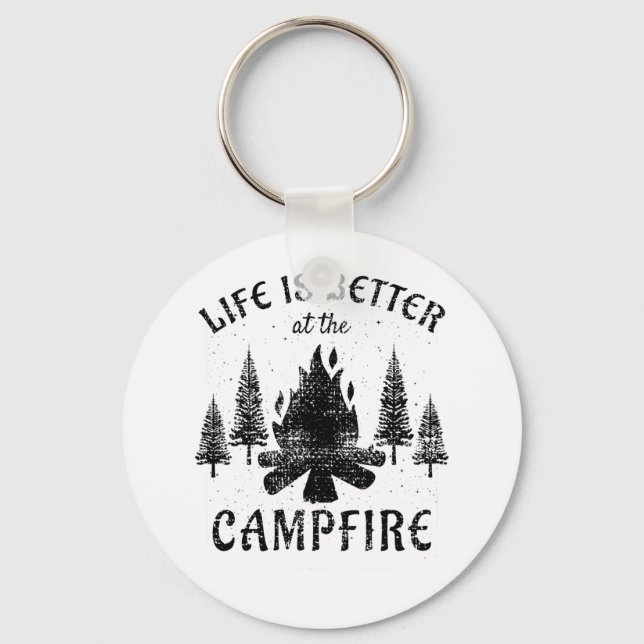 Camping - Life Is Better By The Campfire Keychain (Front)