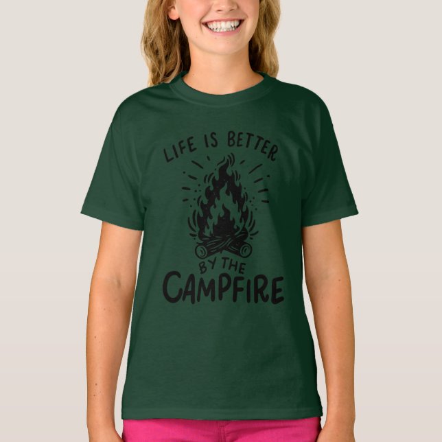 Camping - Life is better by the campfire T-Shirt (Front)