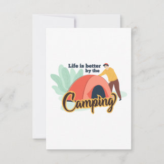 Camping life is better by the camping thank you card
