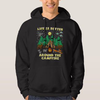 CAMPING-LIFE IS BETTER, Funny Camping With Critter Hoodie