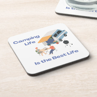Camping Life is the Best Life on a  Beverage Coaster