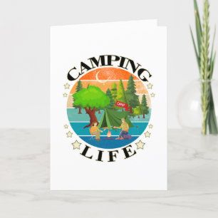 Camping Life Letterpress Thank You Card