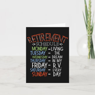 Camping Life Retirement Schedule Van Rv Camper Fan Card