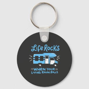 Camping - Life Rocks Keychain