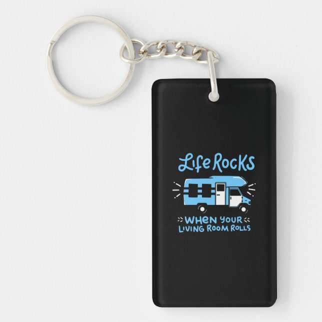 Camping - Life Rocks Keychain (Front)