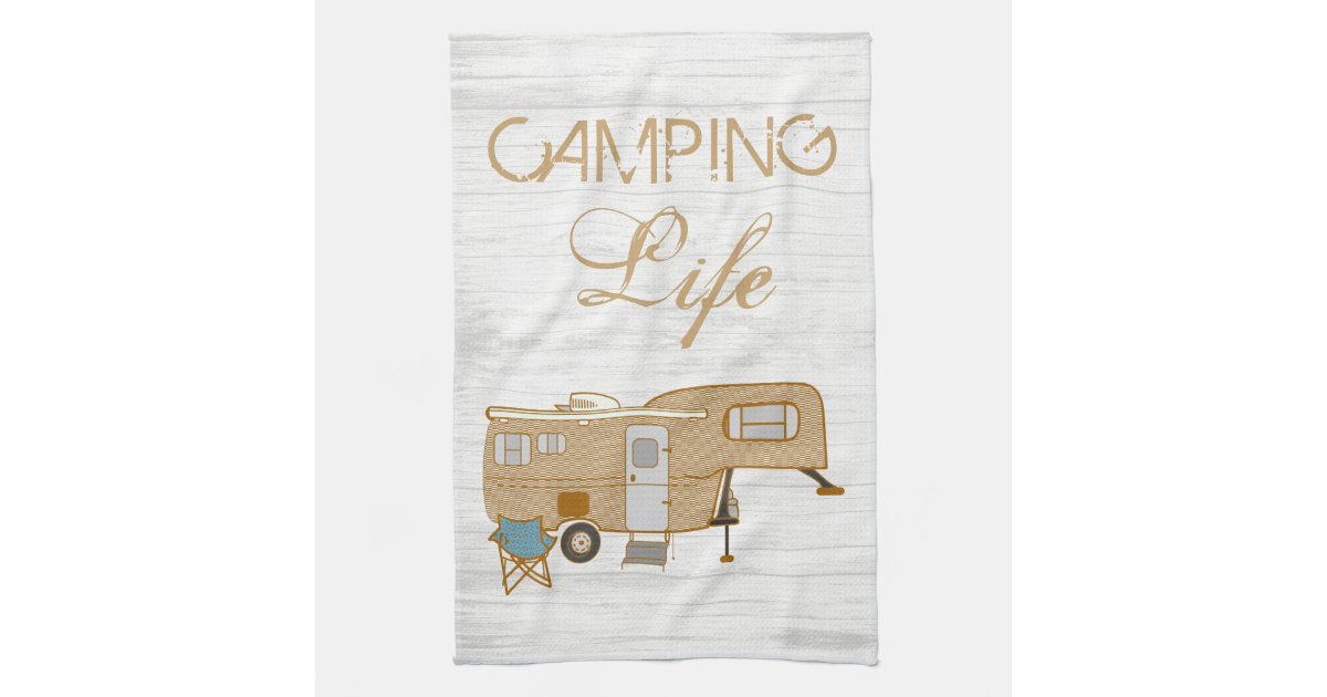 RV (happy camper) Kitchen Towel - Where Life Takes You