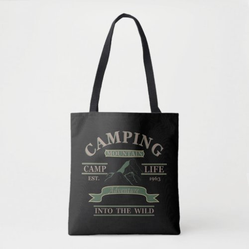 camping life tote bag