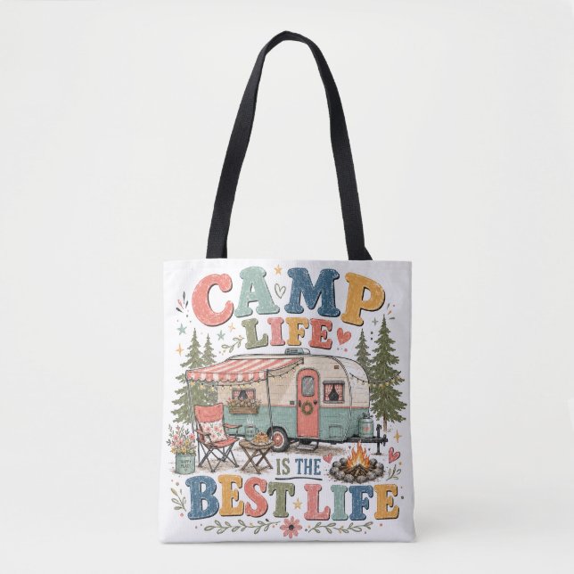 Camping Life Tote Bag (Front)