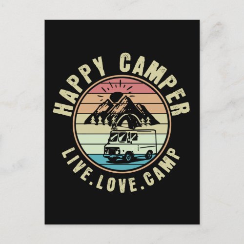 Camping_ Live Love Camp Outdoors Postcard