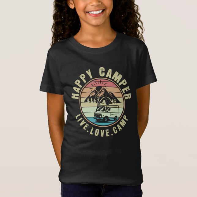 Camping- Live. Love. Camp Outdoors T-Shirt (Front)