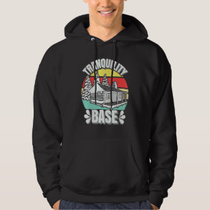 Camping Log Cabin Tranquility Base Camper Vacation Hoodie