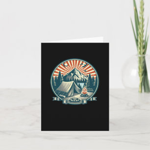 Camping Logo Very Cool Sticker  Card